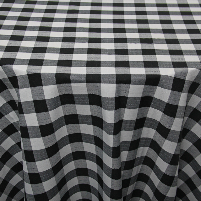 PRINTS - POLYESTER CHECKERED BLACK